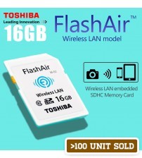 TOSHIBA FlashAir Wifi Wireless LAN SDHC Memory Card 16GB